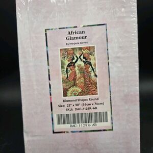 Diamond Art Club African Glamour Marjorie Sarnat DIY‎ Diamond Painting Kit Round